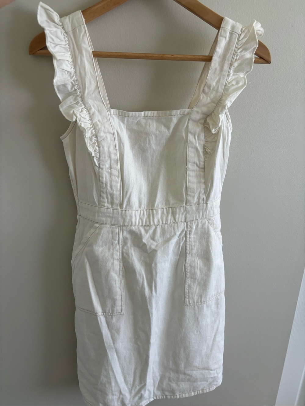 Japna White Ruffle Strap Dress